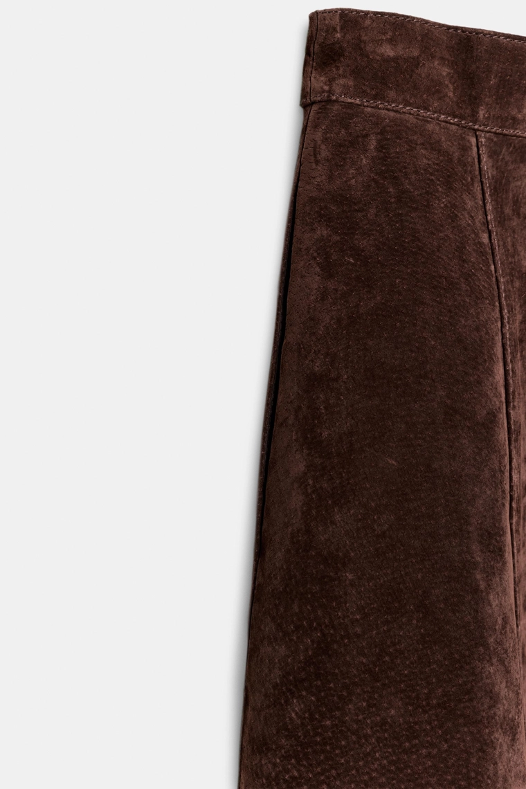 Юбка из слоя замши 100%