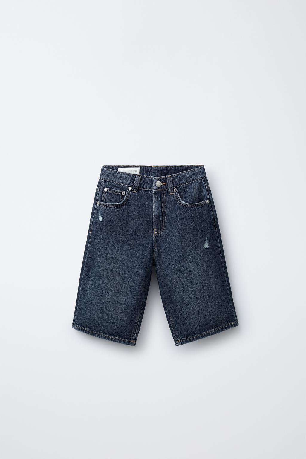 ДЖИНСОВЫЕ БЕРМУДЫ ШИРОКОГО КРОЯ