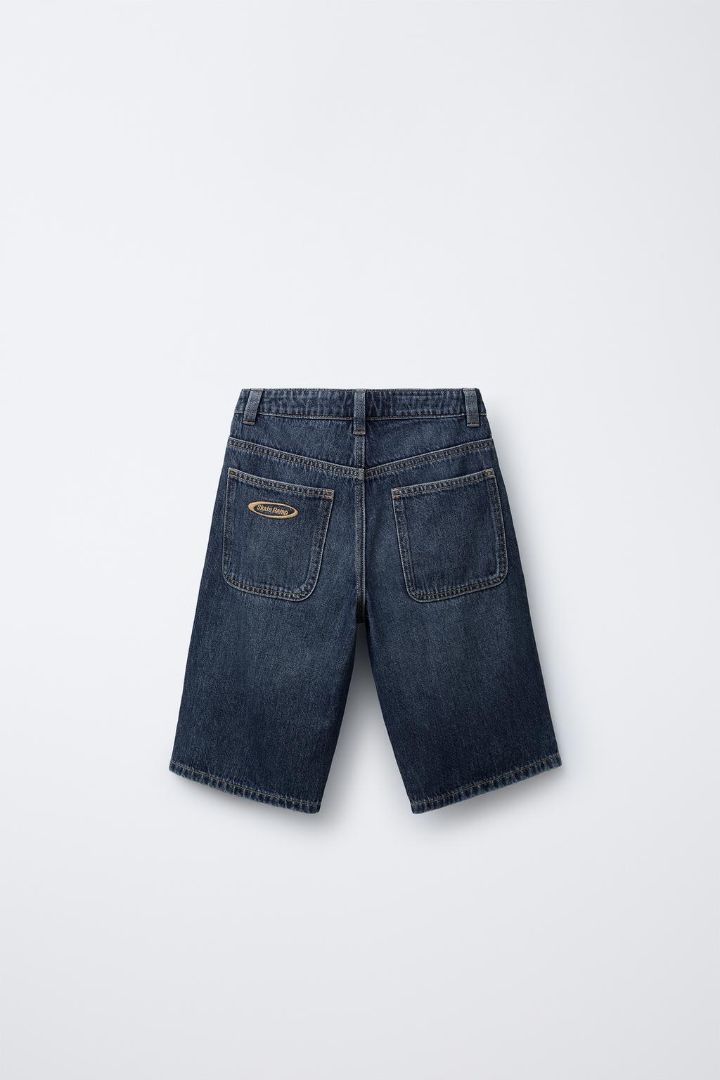 ДЖИНСОВЫЕ БЕРМУДЫ ШИРОКОГО КРОЯ