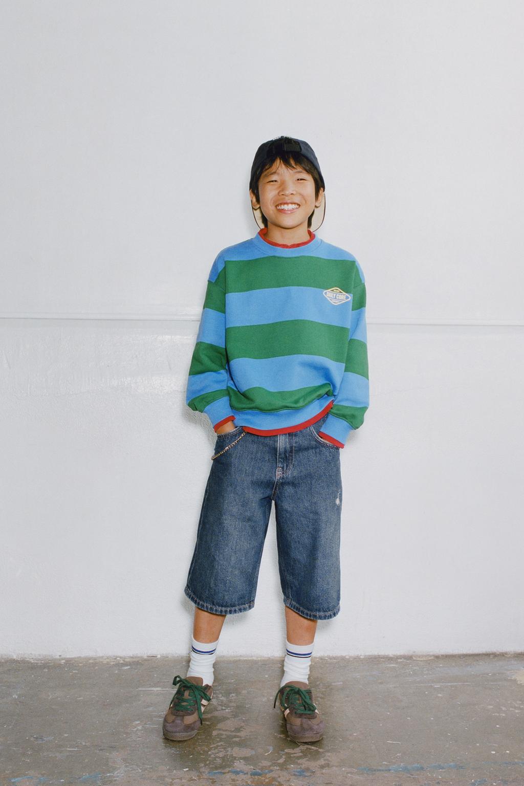 ДЖИНСОВЫЕ БЕРМУДЫ ШИРОКОГО КРОЯ