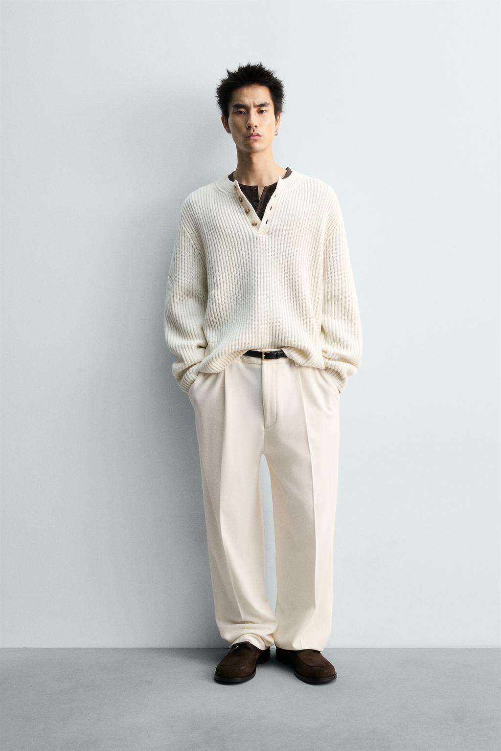 СВИТЕР С ВОРОТНИКОМ «ХЕНЛИ»