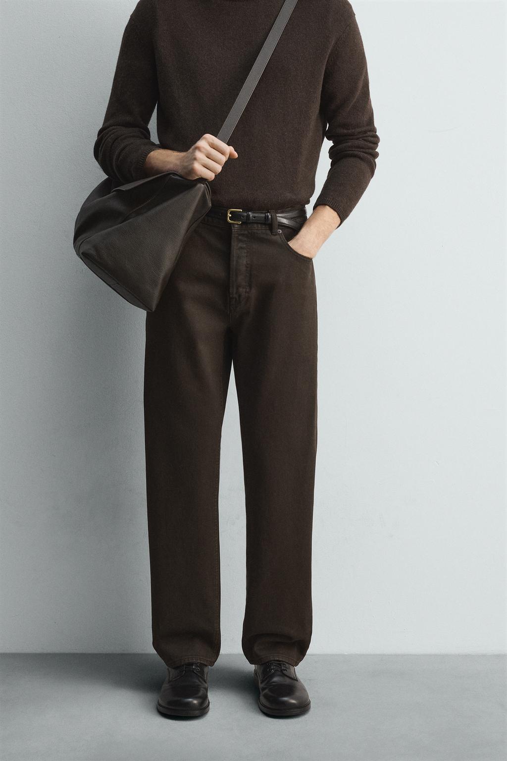 ДЖИНСЫ STRAIGHT FIT С ВОЩЕНЫМ ПОКРЫТИЕМ