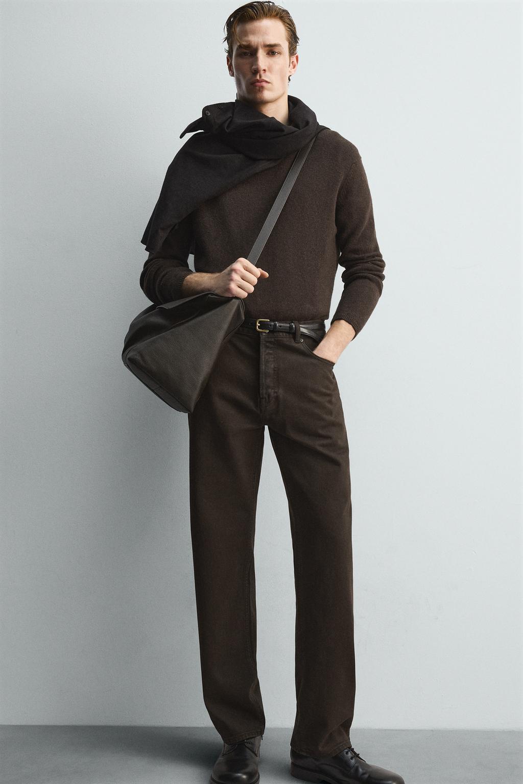 ДЖИНСЫ STRAIGHT FIT С ВОЩЕНЫМ ПОКРЫТИЕМ