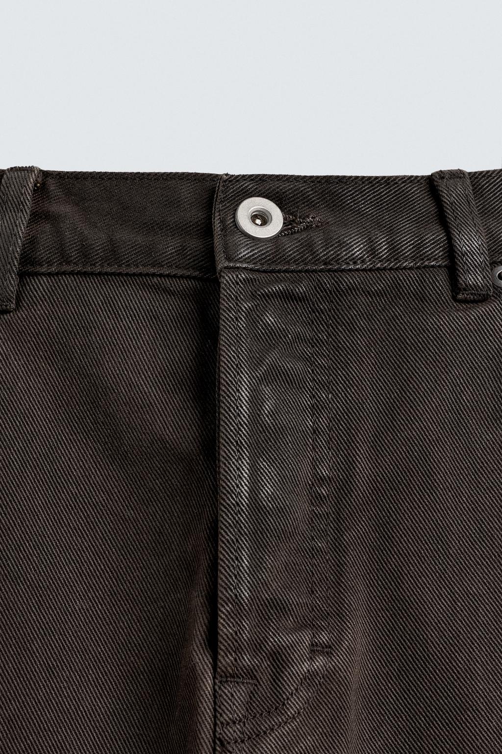 ДЖИНСЫ STRAIGHT FIT С ВОЩЕНЫМ ПОКРЫТИЕМ