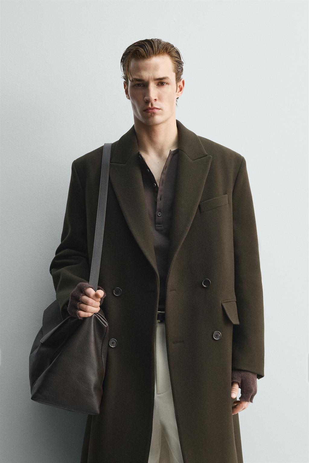 ДВУБОРТНОЕ ПАЛЬТО ИЗ СМЕСОВОЙ ШЕРСТИ. LIMITED EDITION