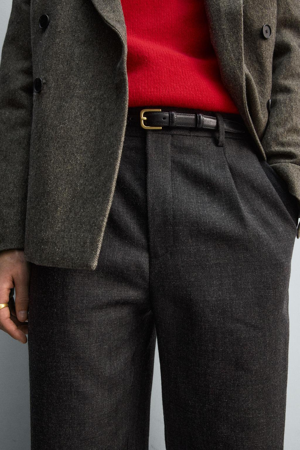 БРЮКИ ИЗ 100% ШЕРСТИ С ЗАЩИПАМИ — LIMITED EDITION