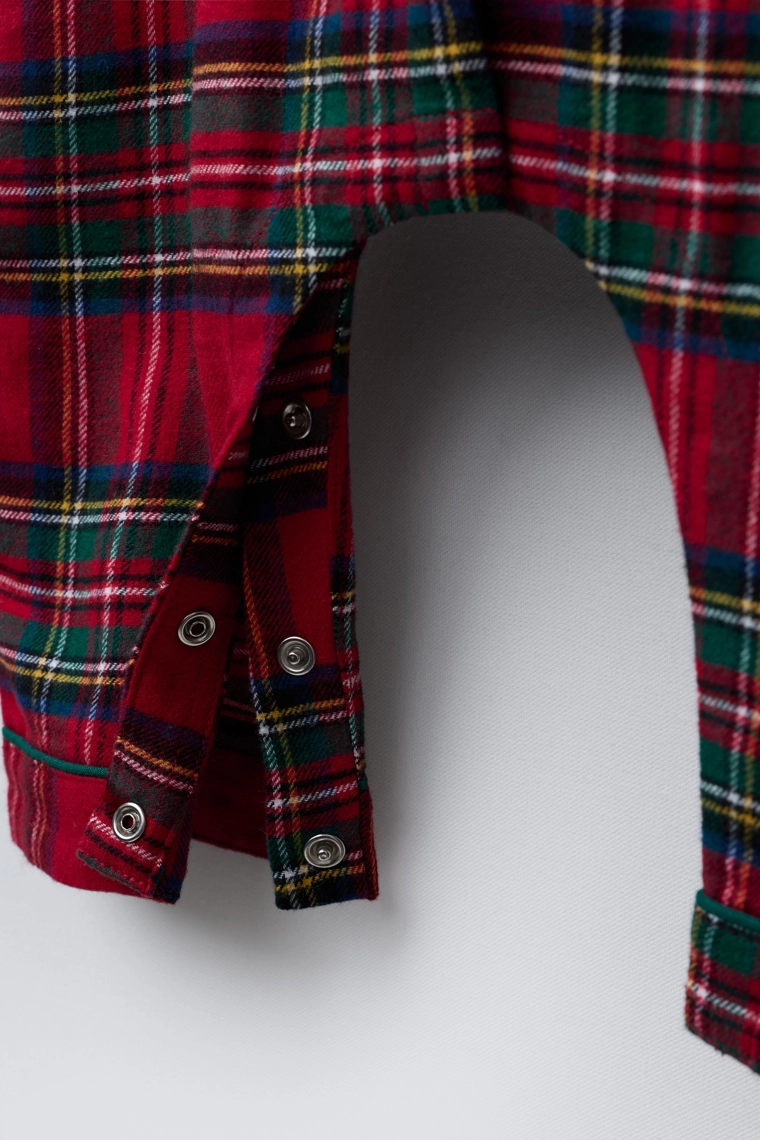 КОМБИНЕЗОН ИЗ ФЛАНЕЛИ В КЛЕТКУ