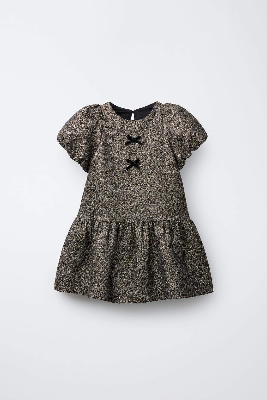 БАРХАТНОЕ ПЛАТЬЕ С БЛЕСТКАМИ И БАНТАМИ