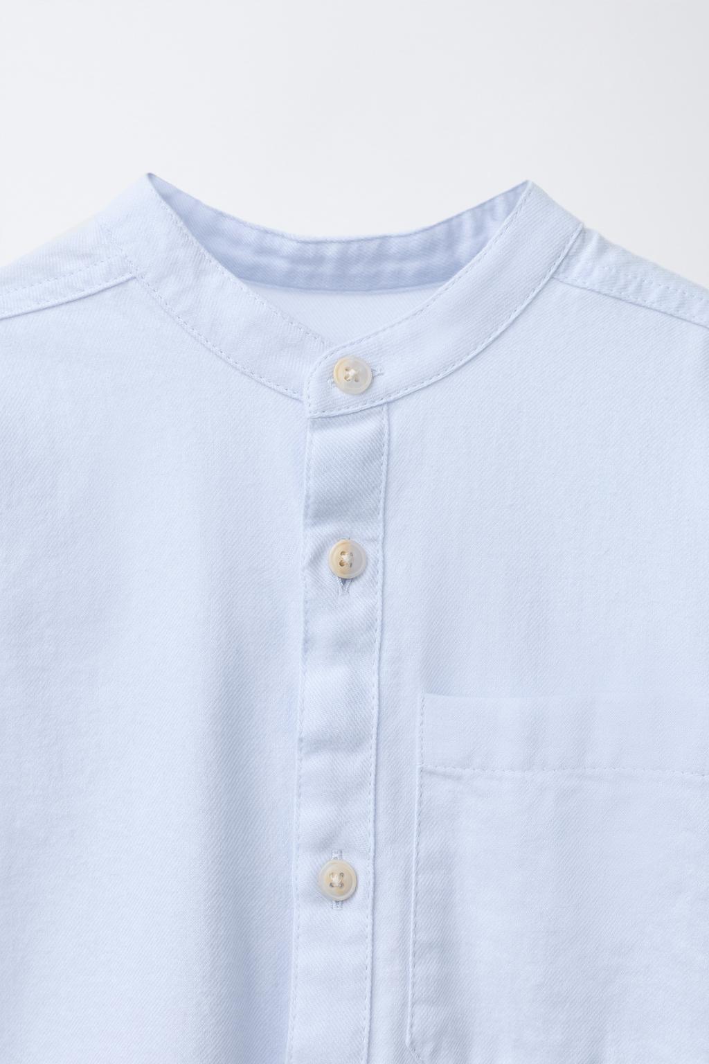 РУБАШКА С ВОРОТНИКОМ-СТОЙКОЙ SOFT TOUCH