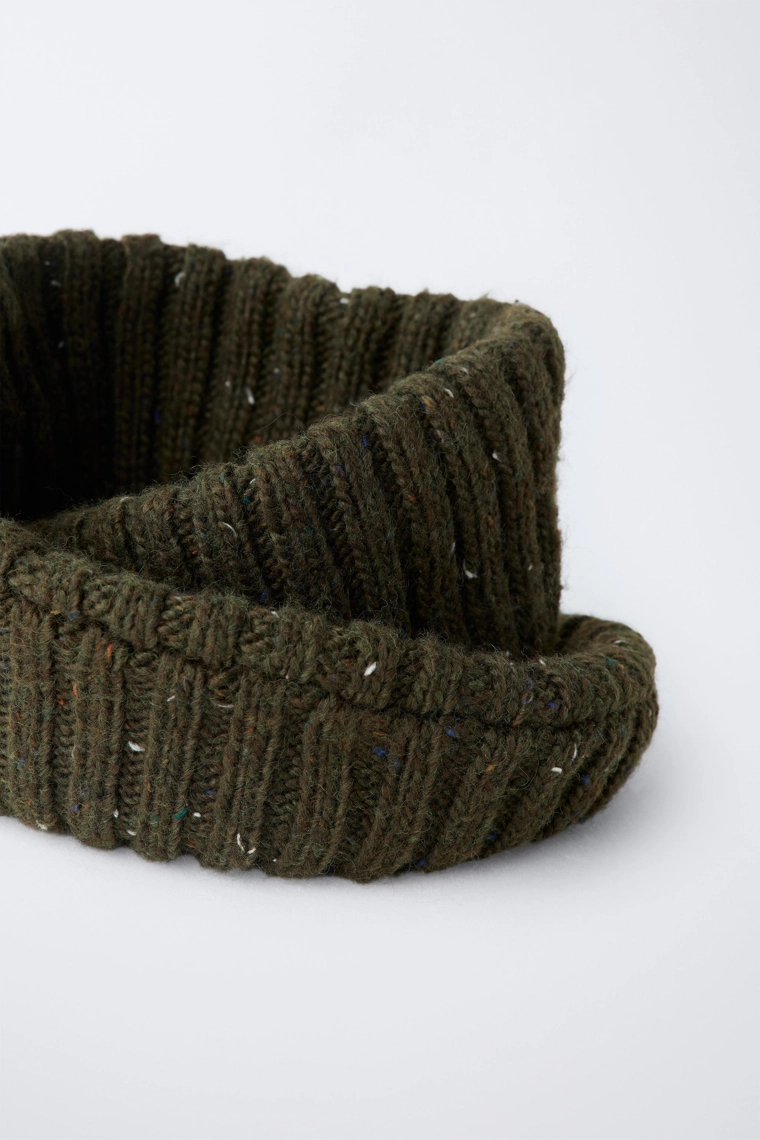 6-14 ЛЕТ/ ВЯЗАНЫЙ ВОРОТНИК-ХОМУТ С ШЕРСТЬЮ