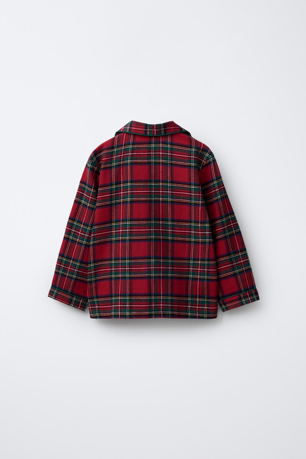 3–6 ЛЕТ/ФЛАНЕЛЕВАЯ ПИЖАМА В КЛЕТКУ