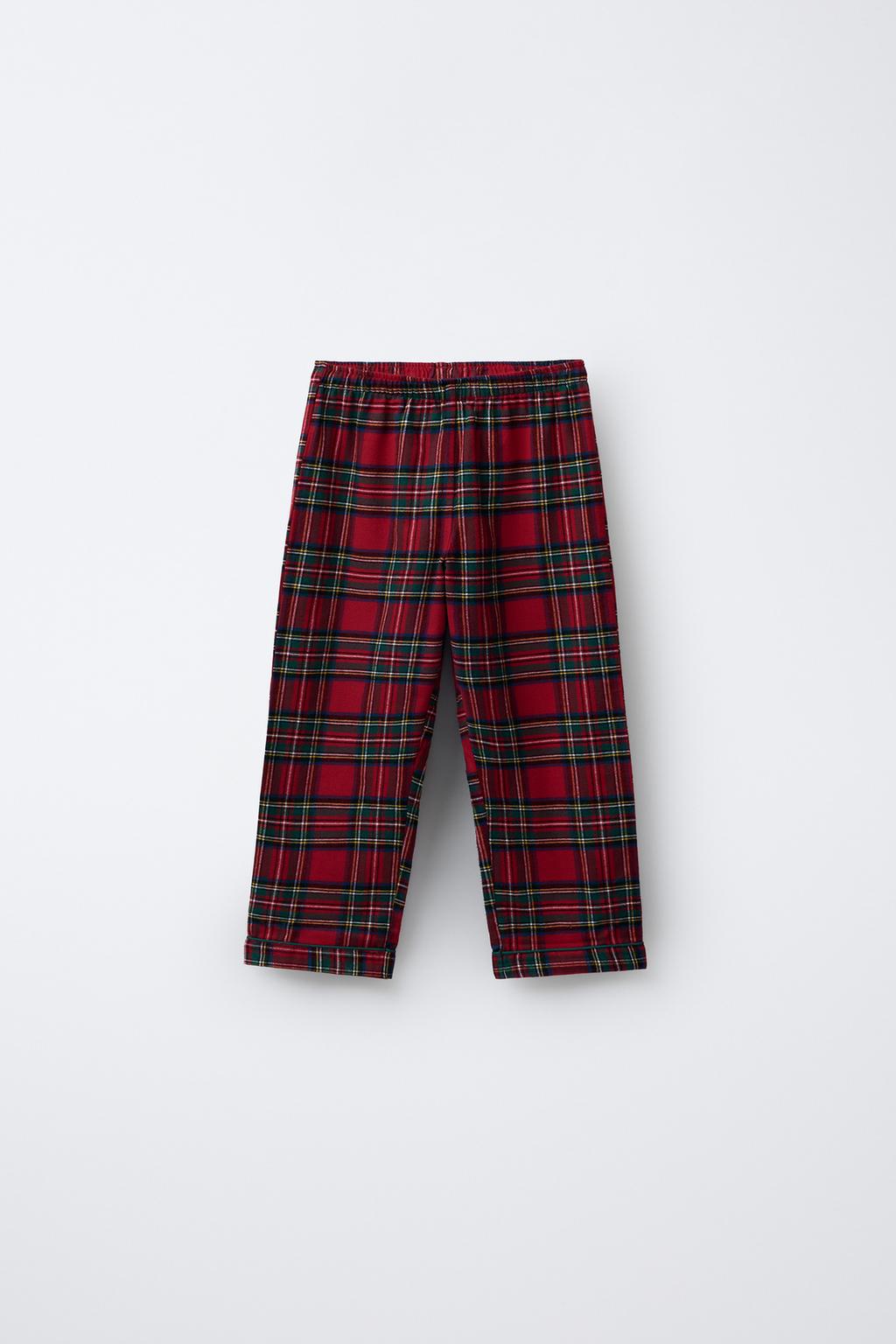 3–6 ЛЕТ/ФЛАНЕЛЕВАЯ ПИЖАМА В КЛЕТКУ