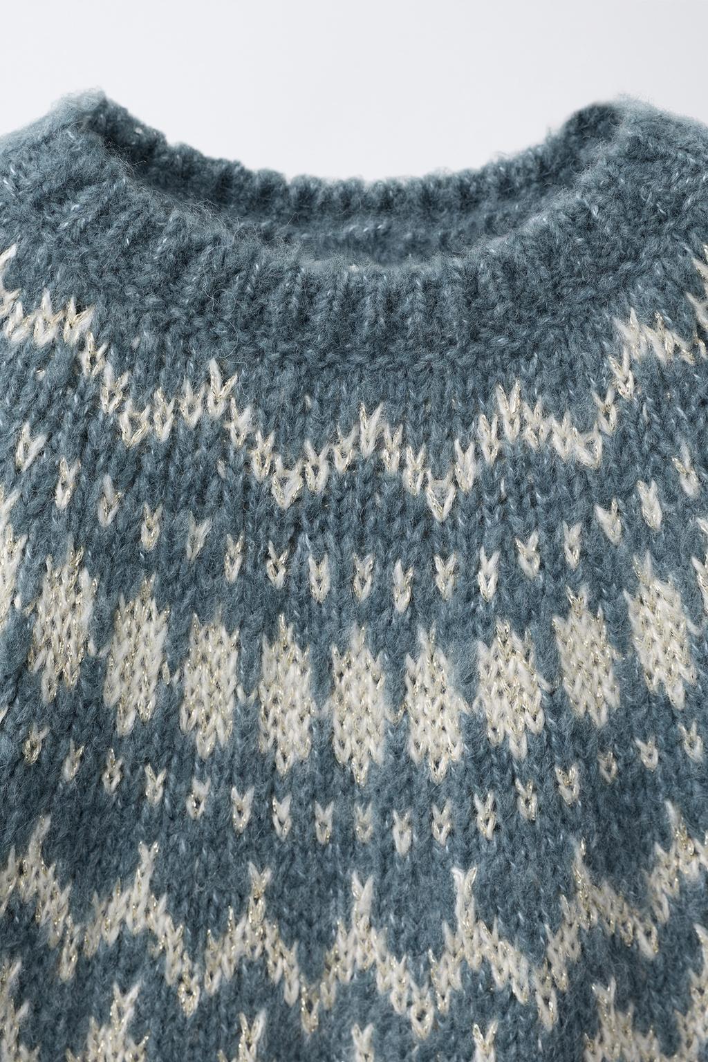 ЖАККАРДОВЫЙ СВИТЕР С БЛЕСКОМ