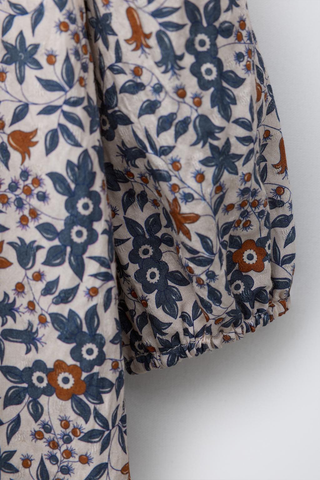 ПЛАТЬЕ С ЦВЕТОЧНЫМ ПРИНТОМ И КРУЖЕВОМ