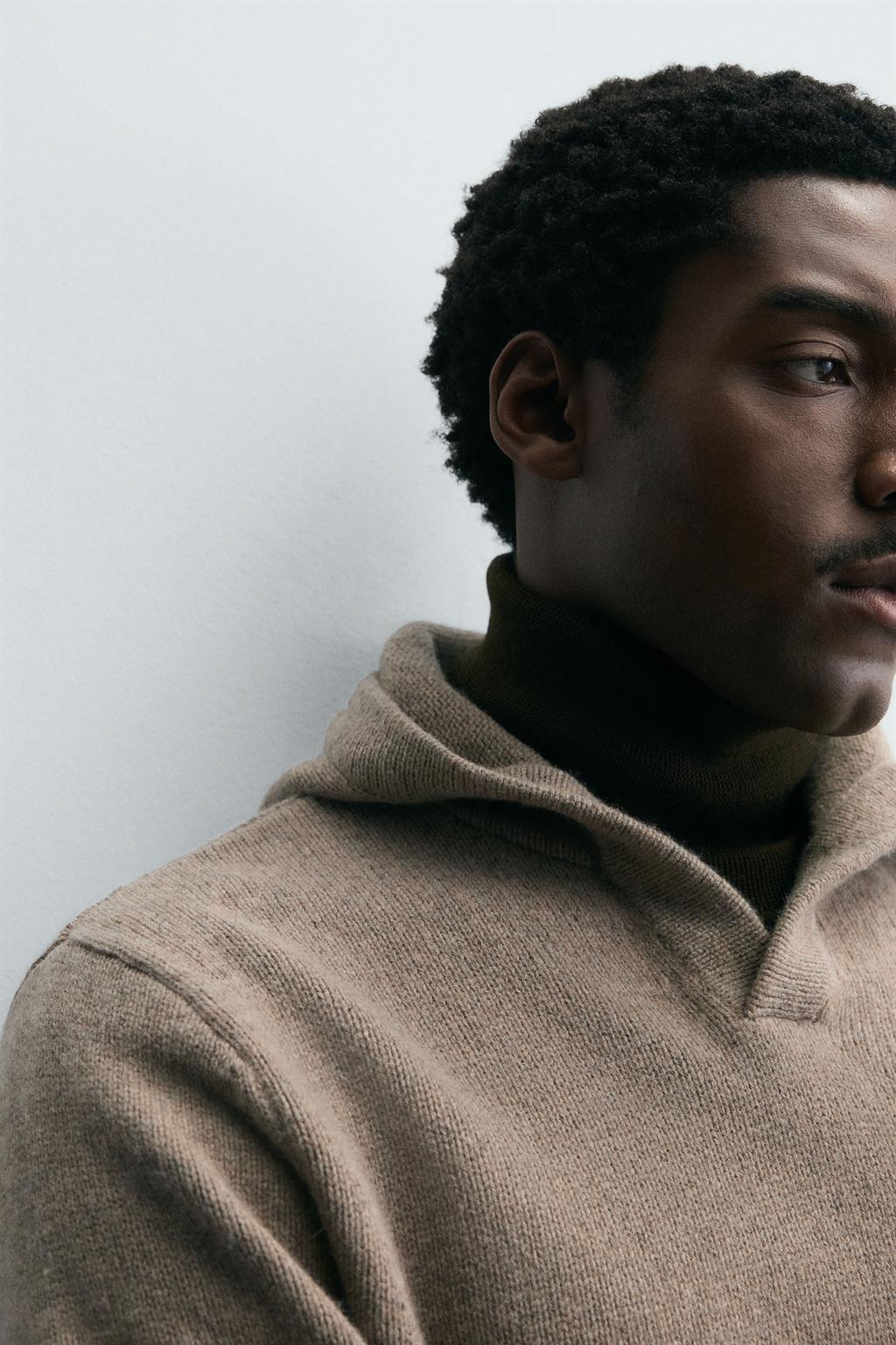 ТОЛСТОВКА ИЗ 100% ШЕРСТИ С КАПЮШОНОМ