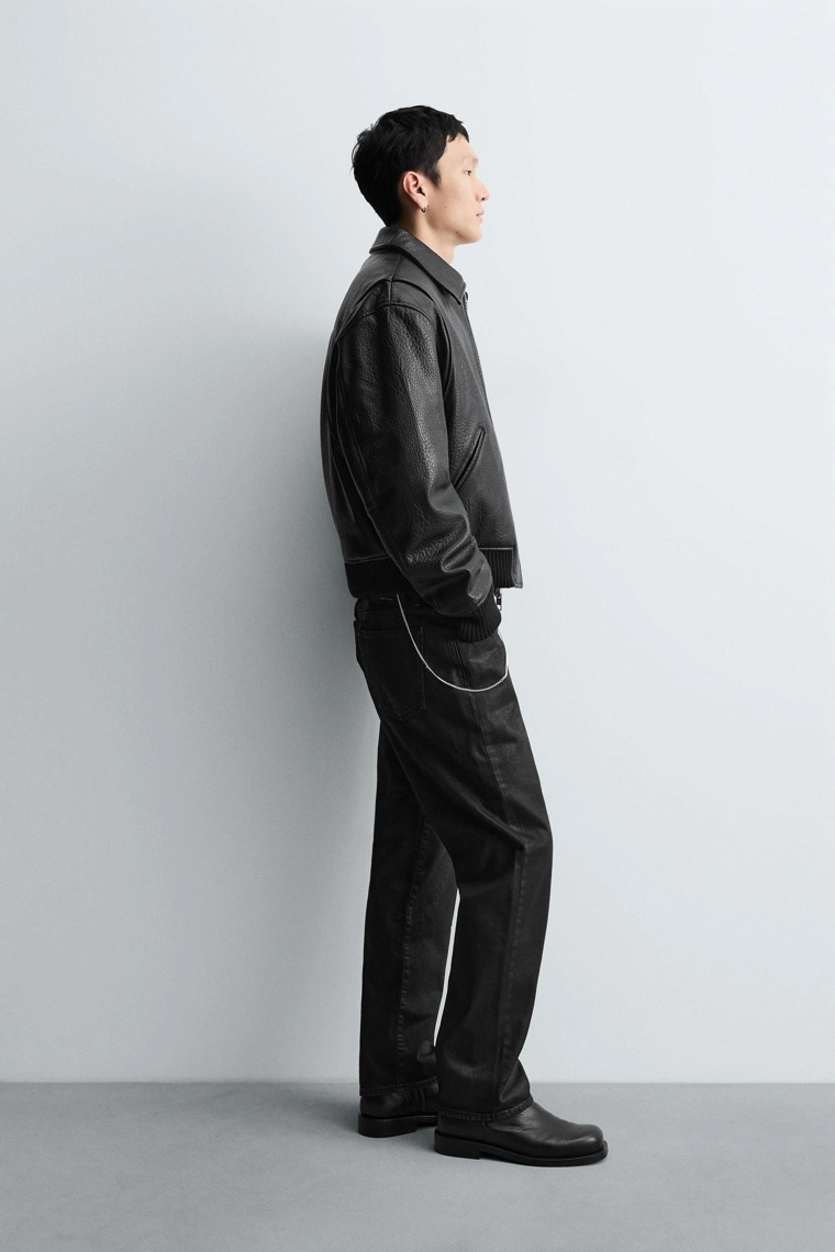 СТЕГАНАЯ КУРТКА ИЗ ИСКУССТВЕННОЙ КОЖИ