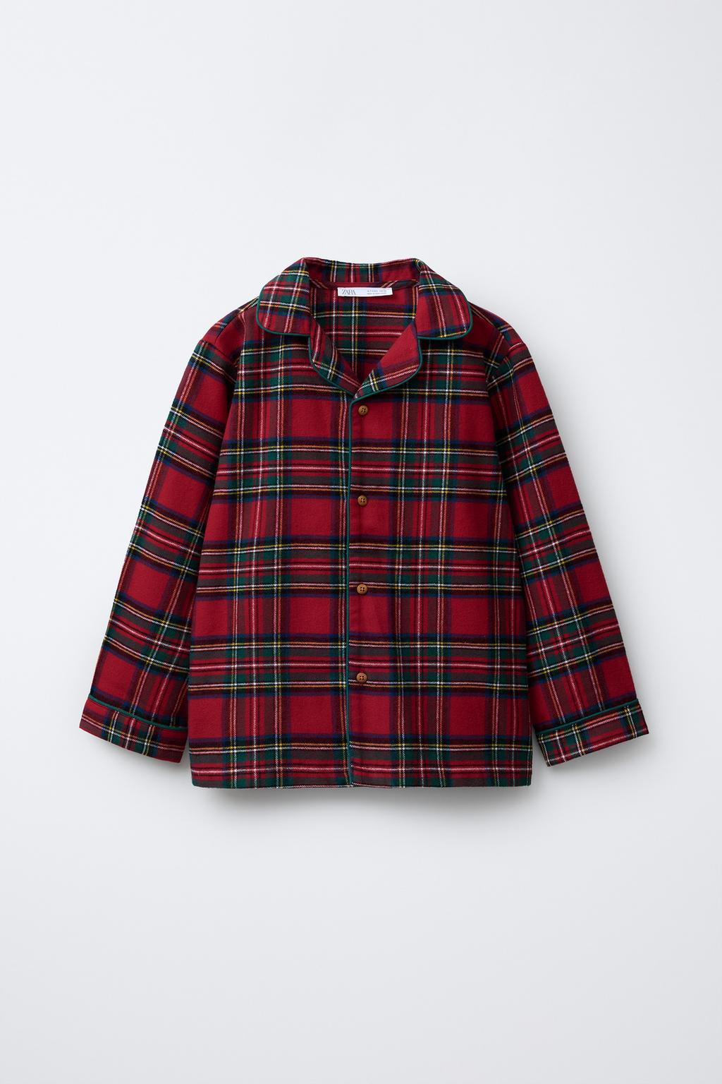 6-14 ЛЕТ/ ФЛАНЕЛЕВАЯ ПИЖАМА В КЛЕТКУ