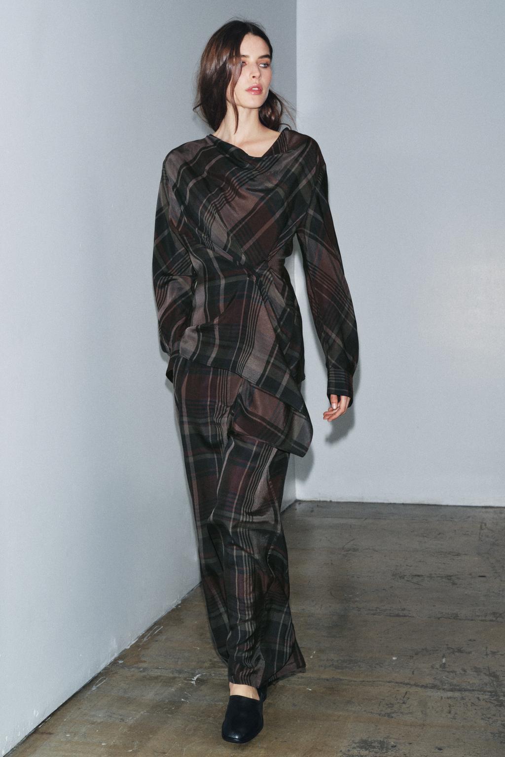 БРЮКИ-БАЛЛОНЫ В КЛЕТКУ ZW COLLECTION