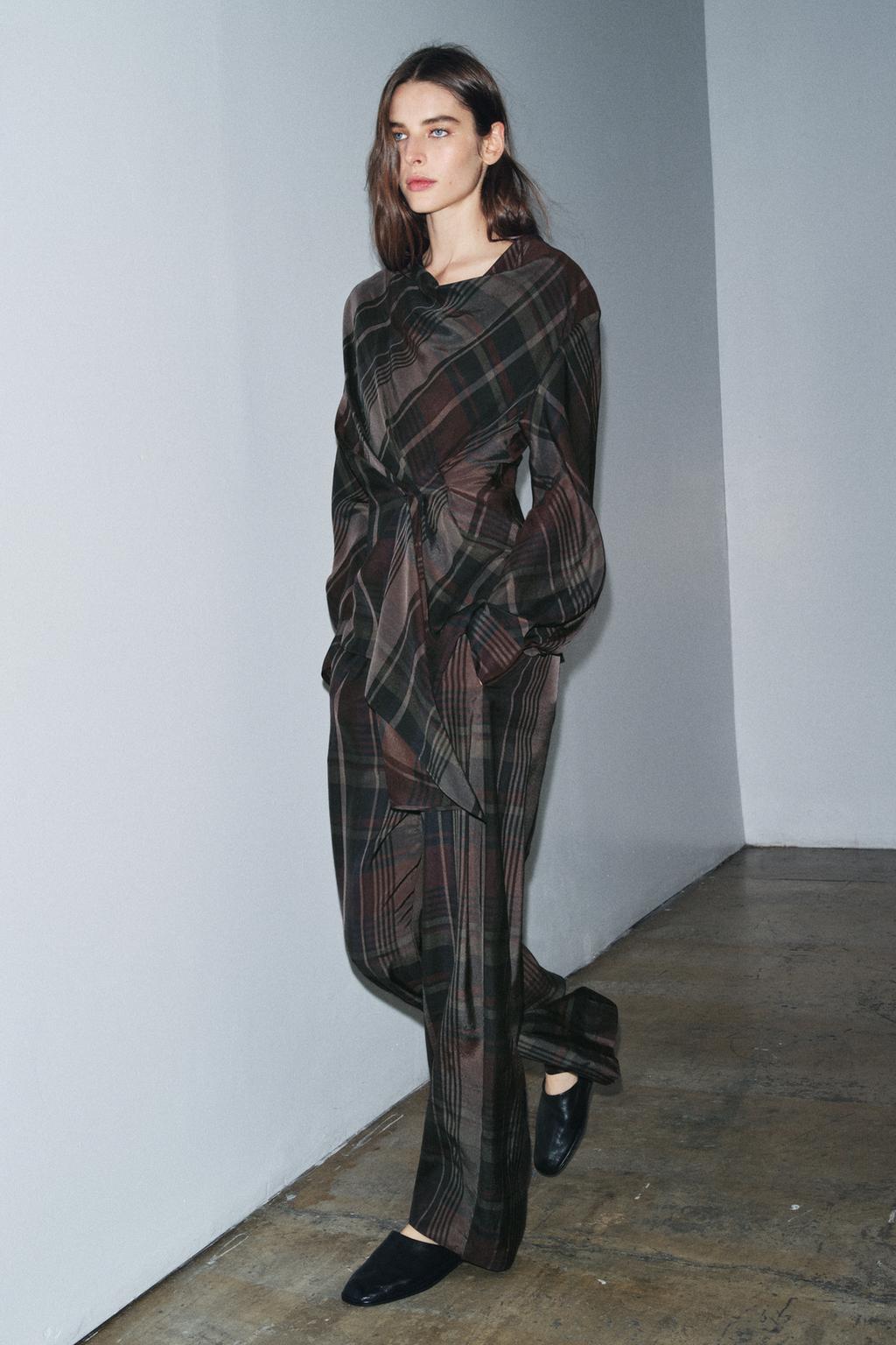 БРЮКИ-БАЛЛОНЫ В КЛЕТКУ ZW COLLECTION