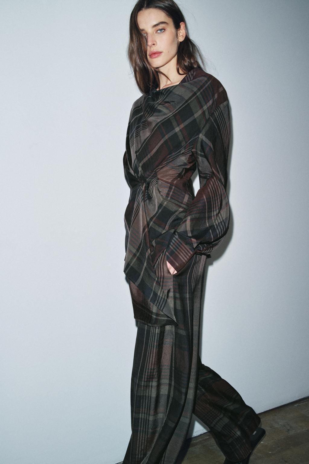 БРЮКИ-БАЛЛОНЫ В КЛЕТКУ ZW COLLECTION