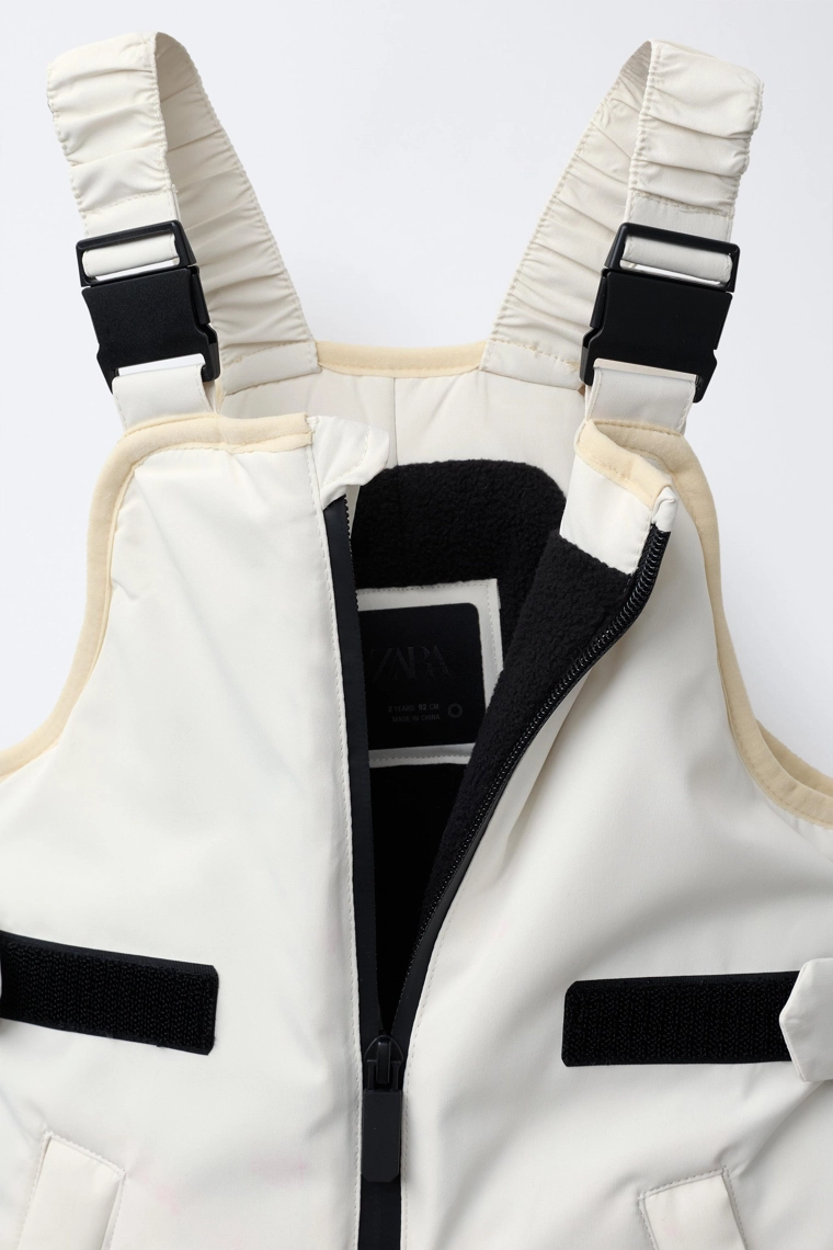 Длинные водонепроницаемые и ветрозащитные комбинезоны с цветовыми блоками