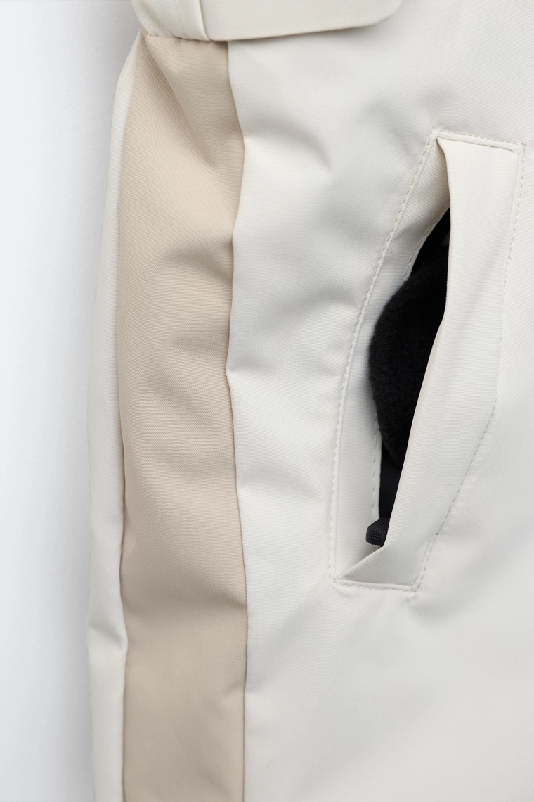 Длинные водонепроницаемые и ветрозащитные комбинезоны с цветовыми блоками