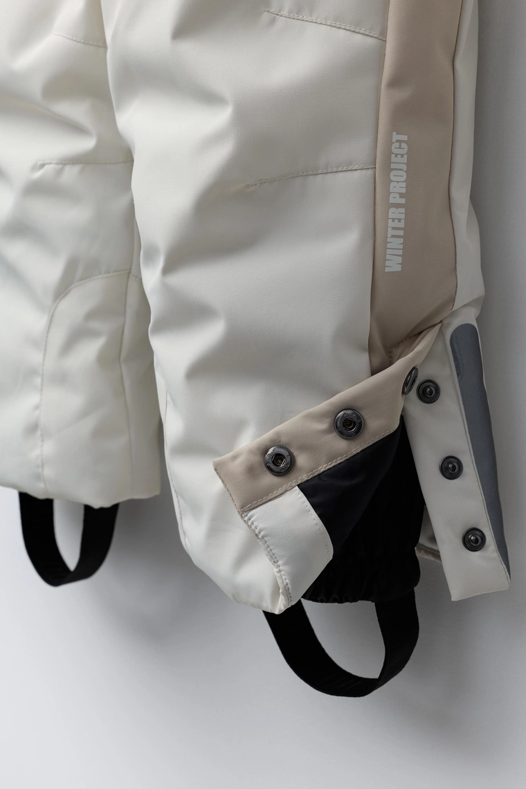 Длинные водонепроницаемые и ветрозащитные комбинезоны с цветовыми блоками