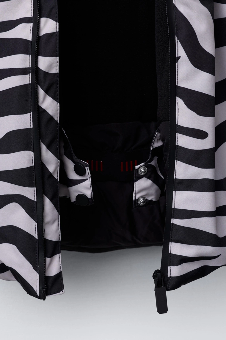 Куртка с зебровым принтом, водонепроницаемая и ветрозащитная