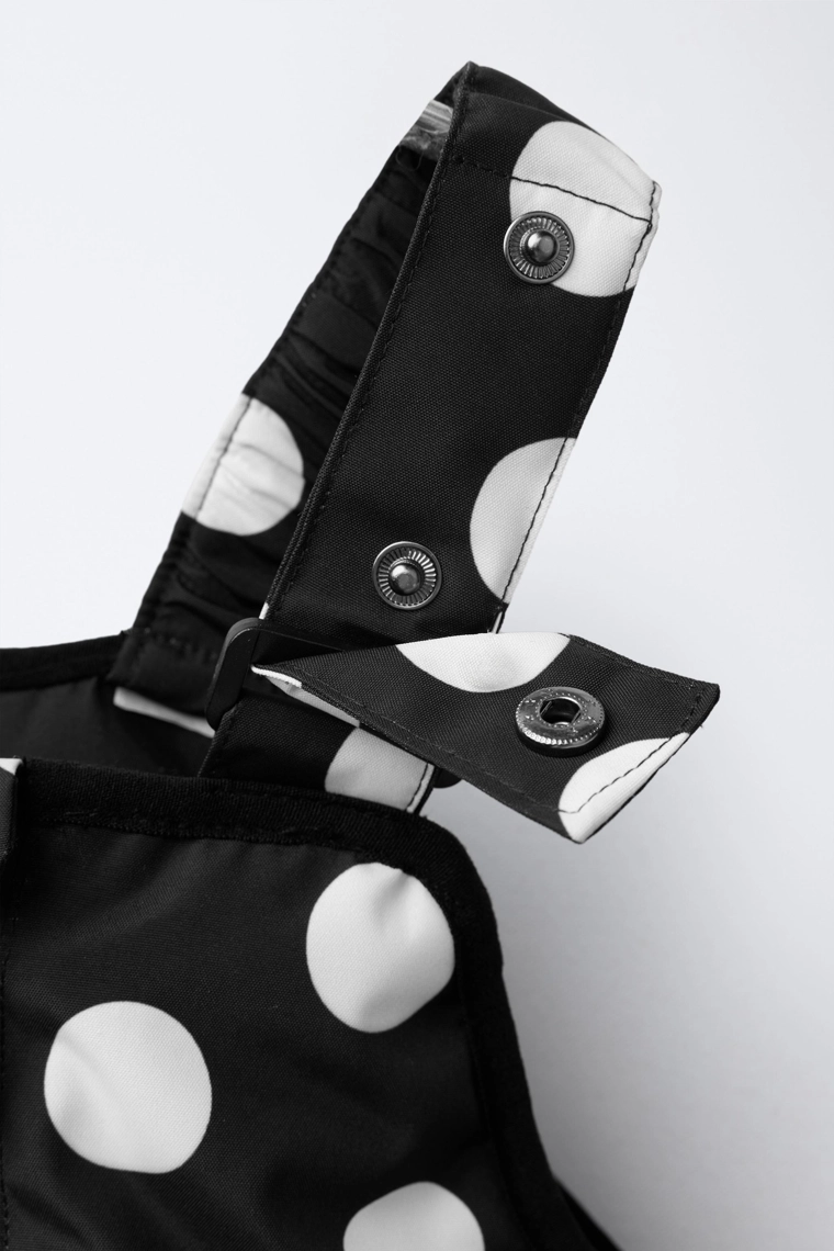 Длинный полукомбинезон в горошек, устойчивый к воде и ветру