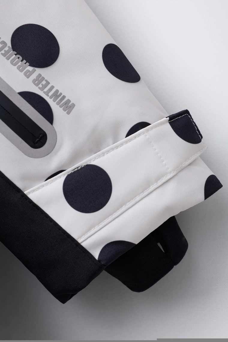 Длинный полукомбинезон в горошек, устойчивый к воде и ветру