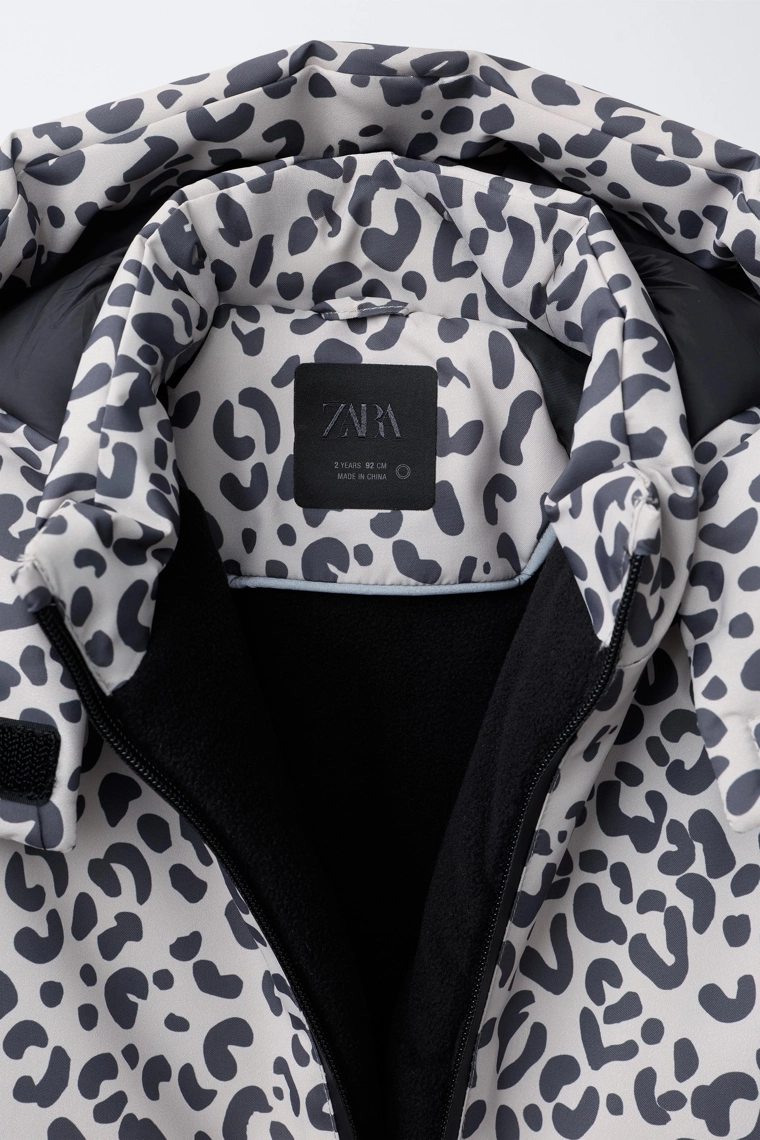 Комбинезон с животным принтом, водонепроницаемый и ветрозащитный