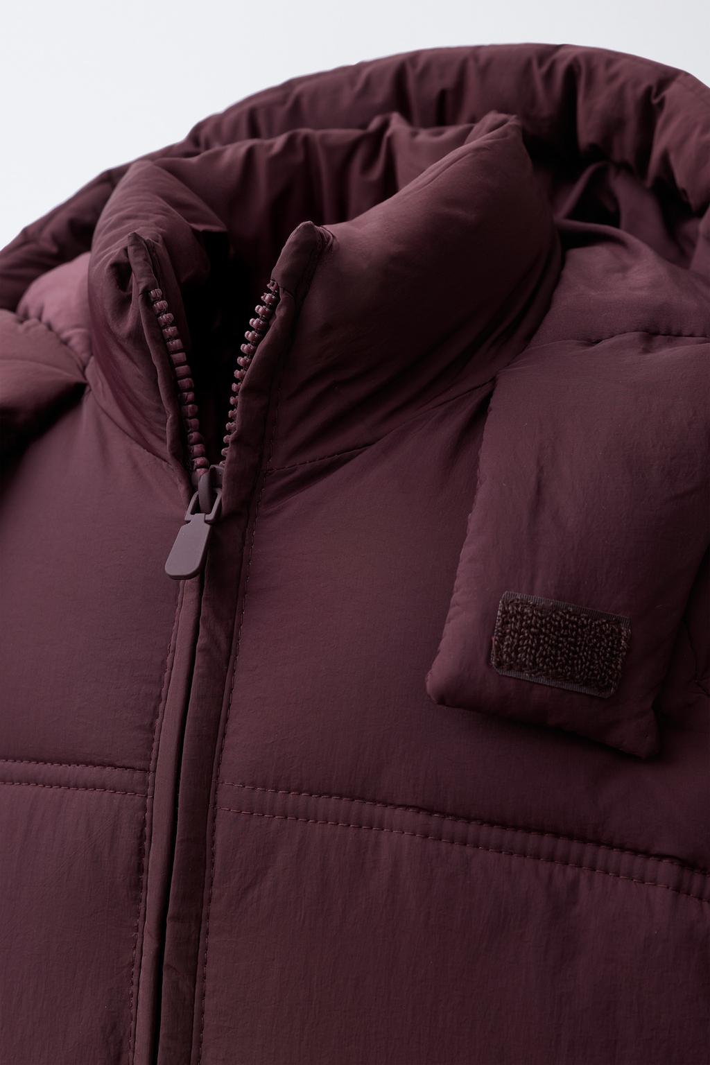 СТЕГАНОЕ ПАЛЬТО С КАПЮШОНОМ WATER REPELLENT