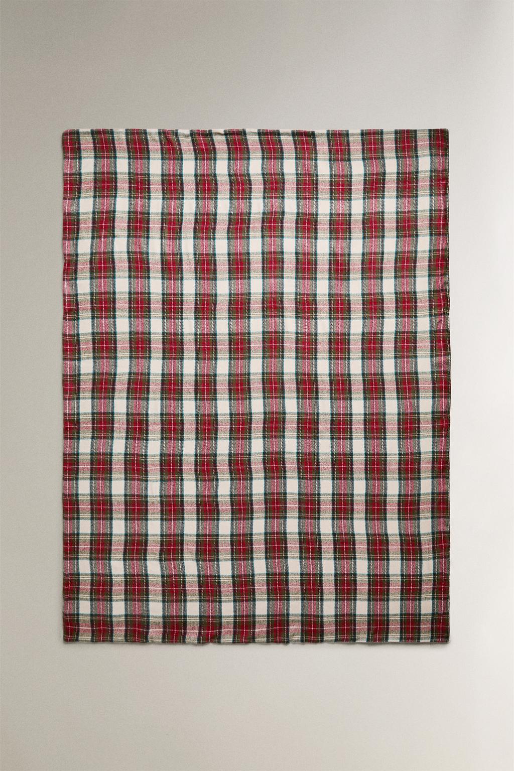 Плед рождественский клетчатый