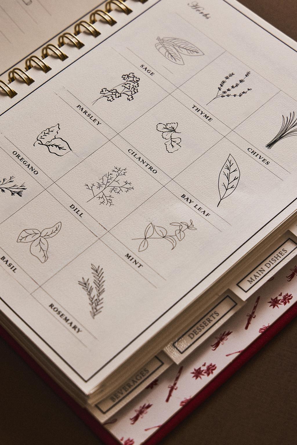 Блокнот для рецептов на рождество