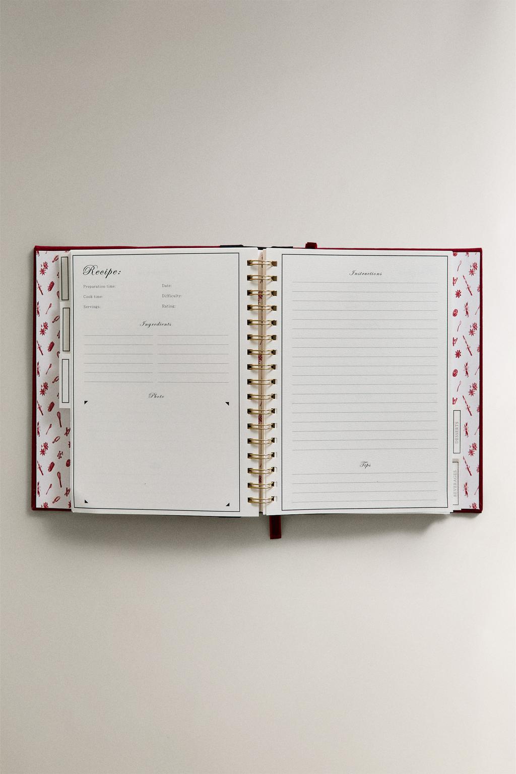 Блокнот для рецептов на рождество