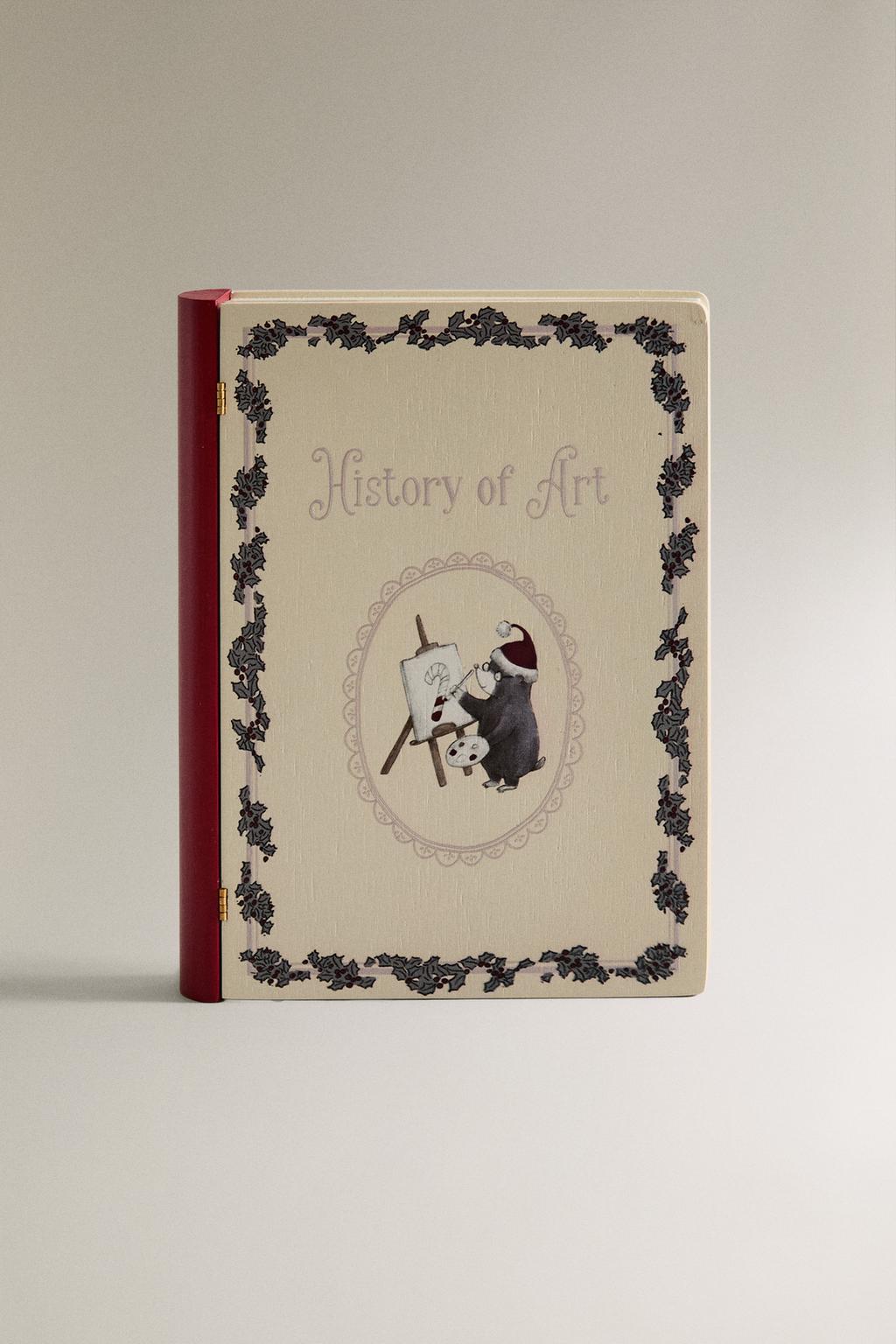 Ночник история искусства в форме книги на рождественскую ночь