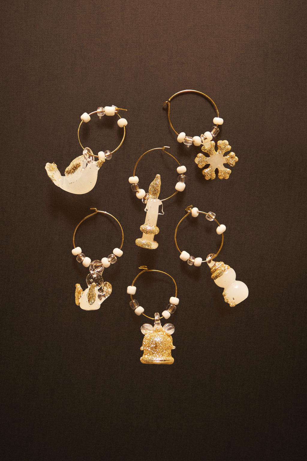 Набор блестящих стеклянных подвесок для рождественской елки (набор из 6 штук)