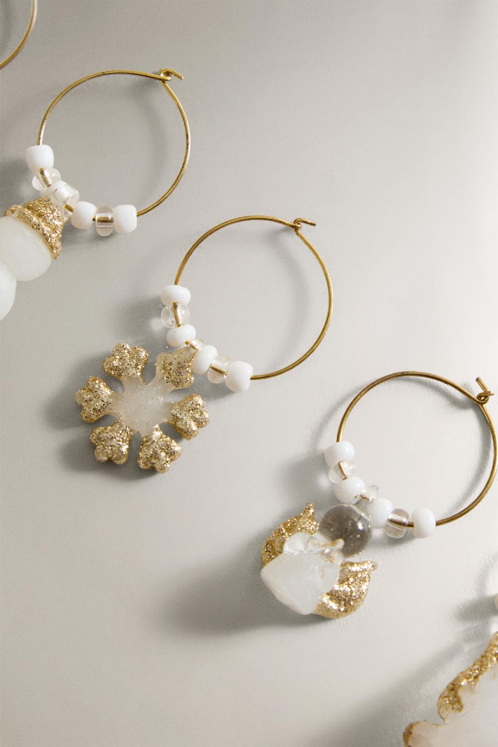 Набор блестящих стеклянных подвесок для рождественской елки (набор из 6 штук)