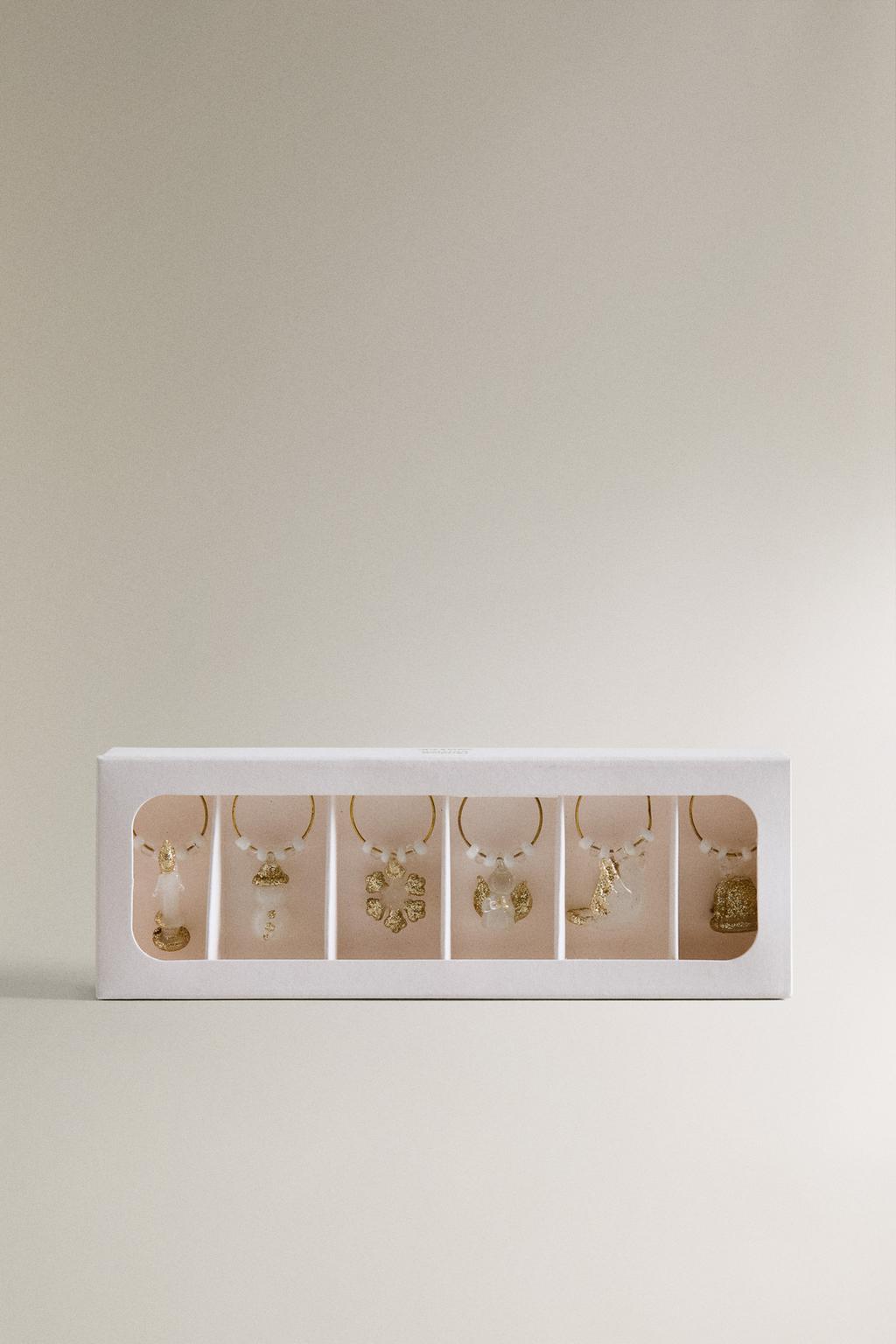 Набор блестящих стеклянных подвесок для рождественской елки (набор из 6 штук)