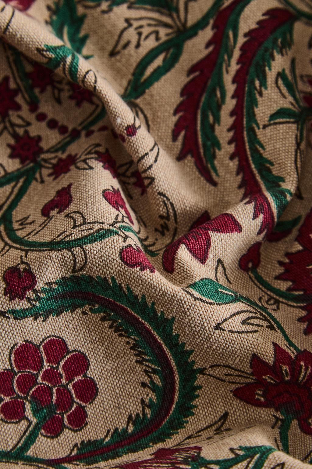 Набор рамочных хлопковых рождественских салфеток с цветочным узором (набор из 2)