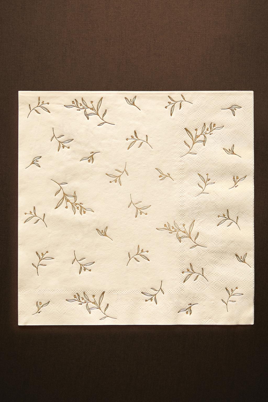 Набор бумажных рождественских салфеток с ветками (набор из 20 штук)