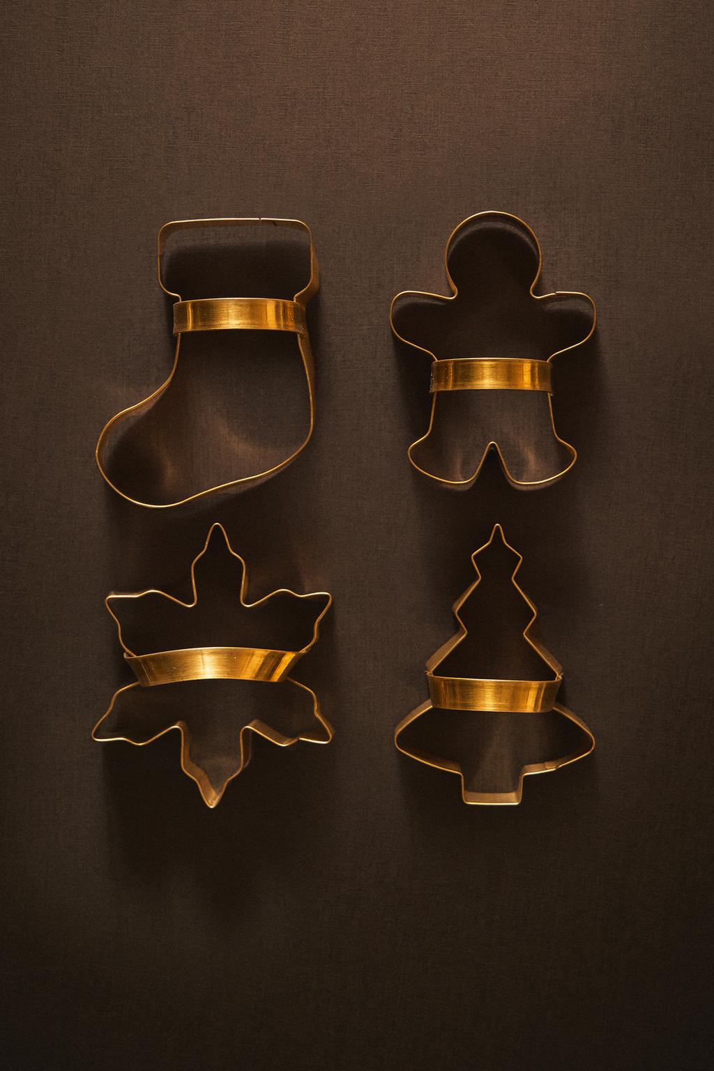 Набор стальных форм для выпечки рождественских украшений (набор из 4 штук)