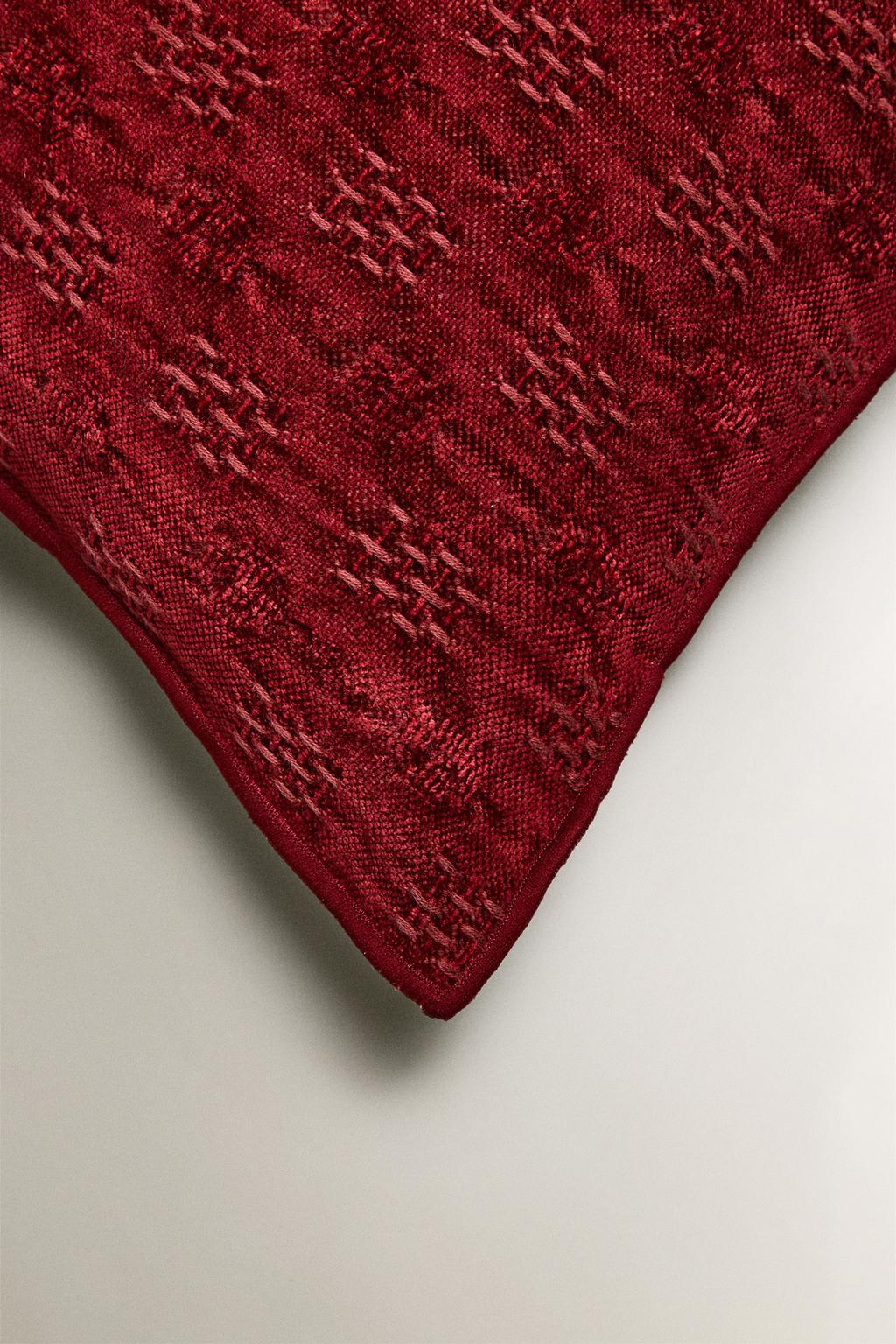 Вельветовая джаккардовая подушка для рождества