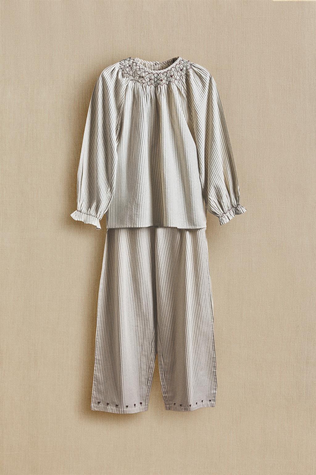 Набор полосатых рождественских пижам с gathering (набор из 2)