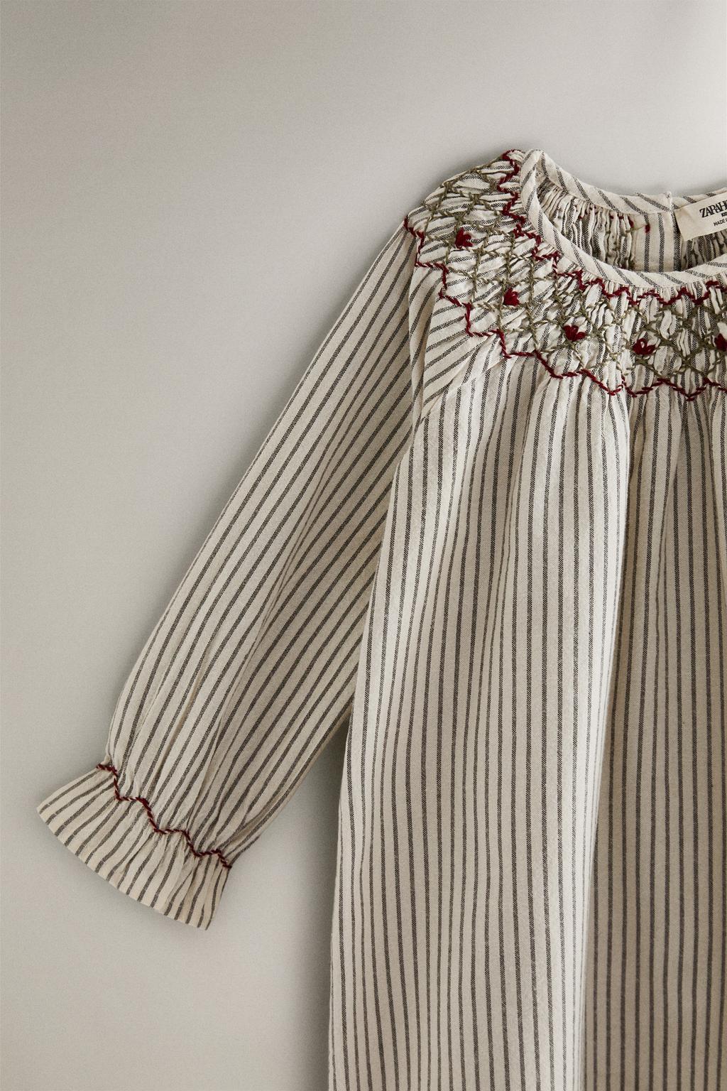 Детское ночное платье с полосками для рождества с оборками