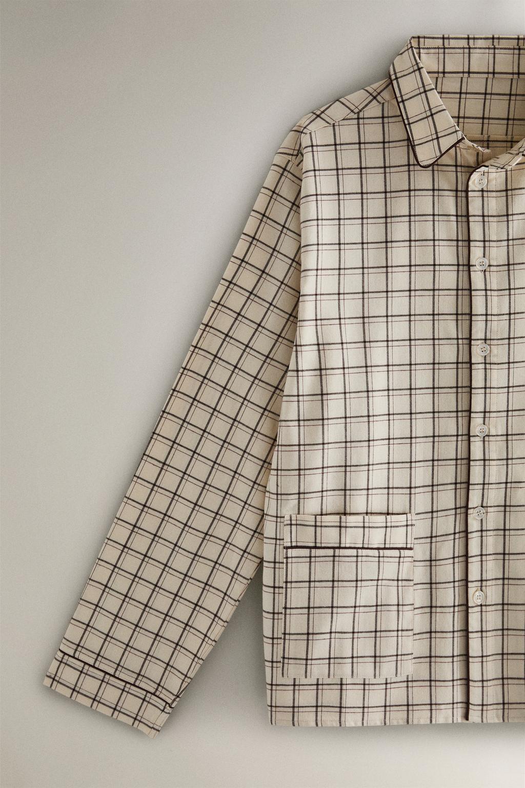 Набор рождественских пижам из хлопка в клетку