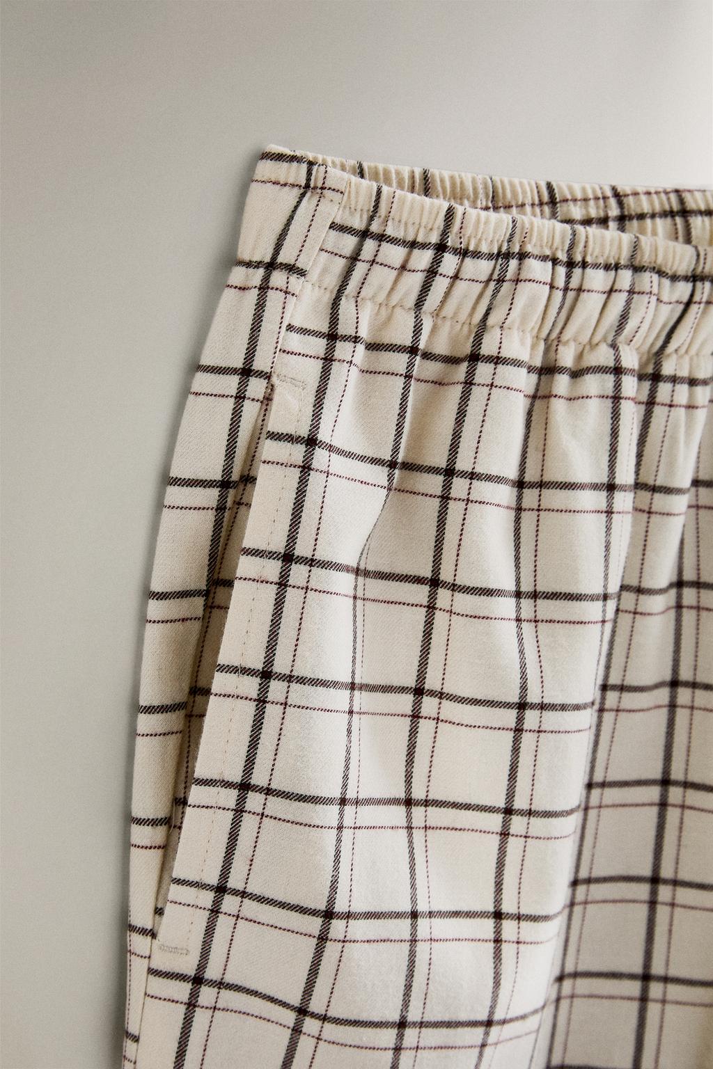 Набор рождественских пижам из хлопка в клетку