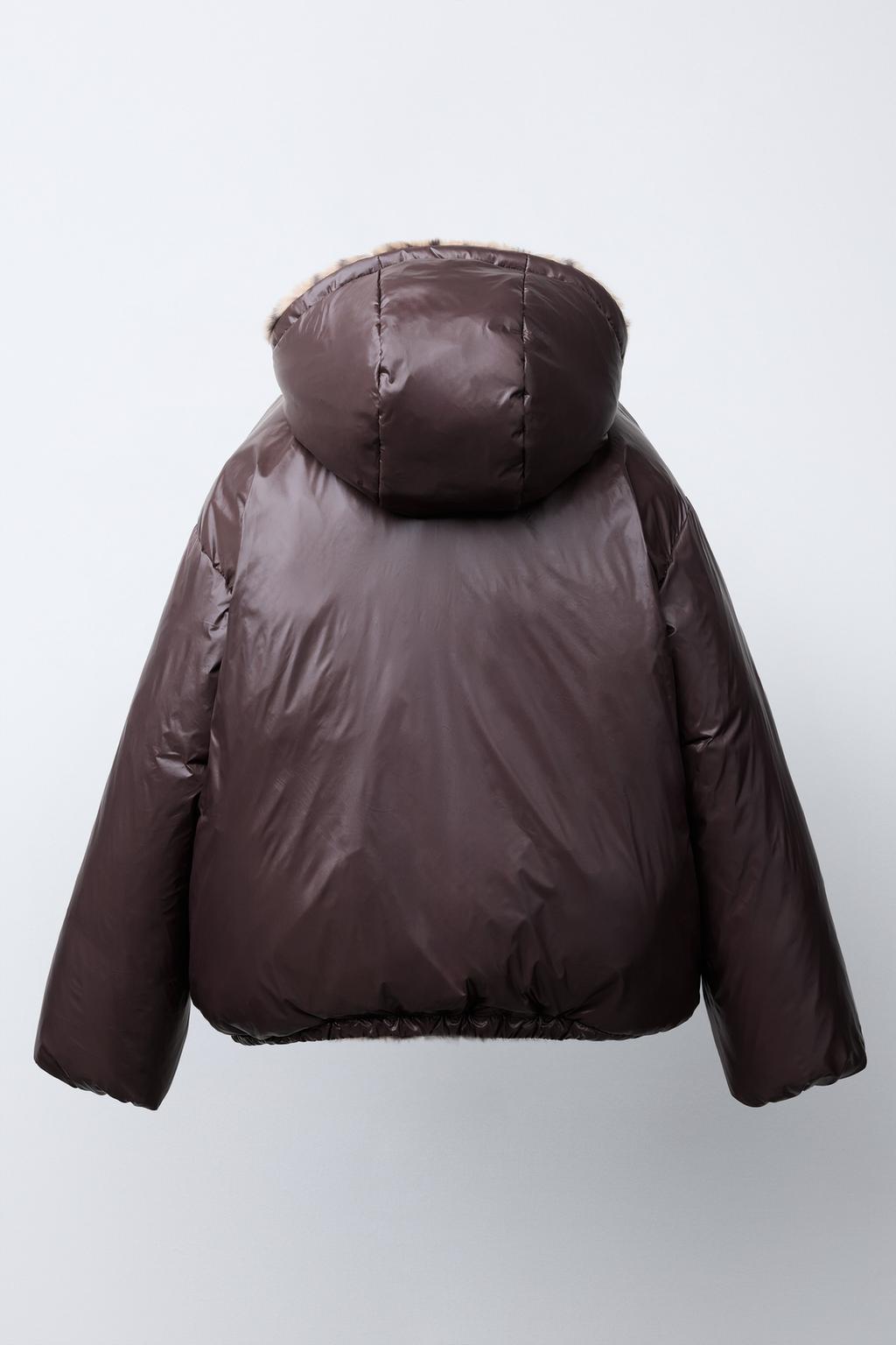 REVERSIBLE ANIMAL PRINT FAUX FUR JACKET