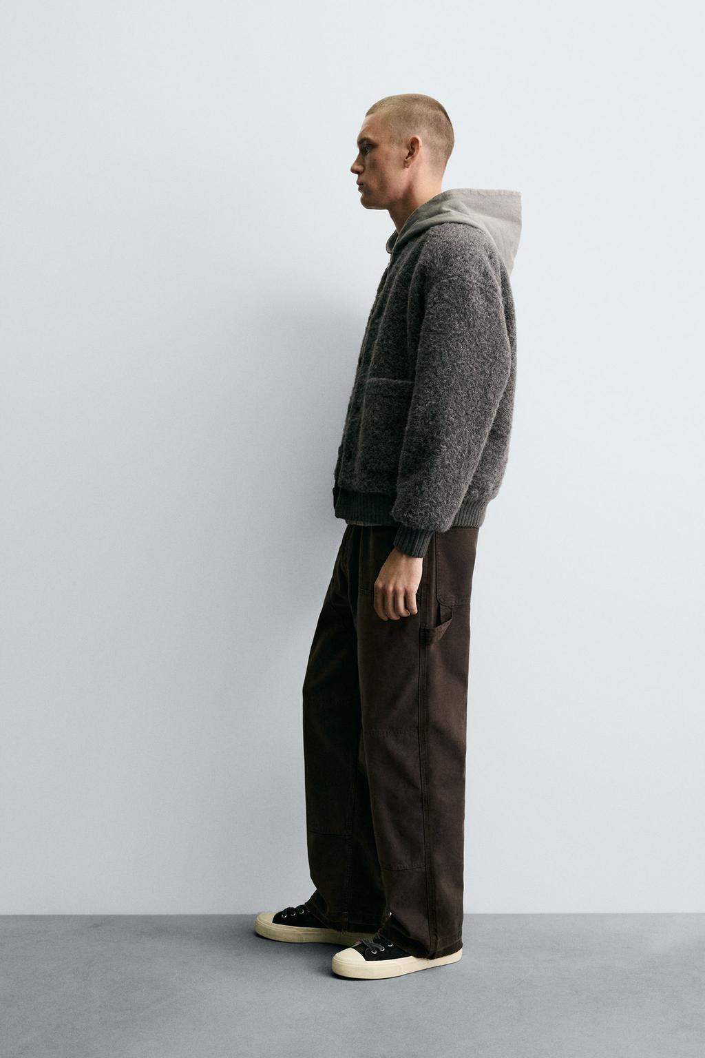 КАРДИГАН ИЗ РЕЛЬЕФНОЙ ТКАНИ С КАРМАНАМИ