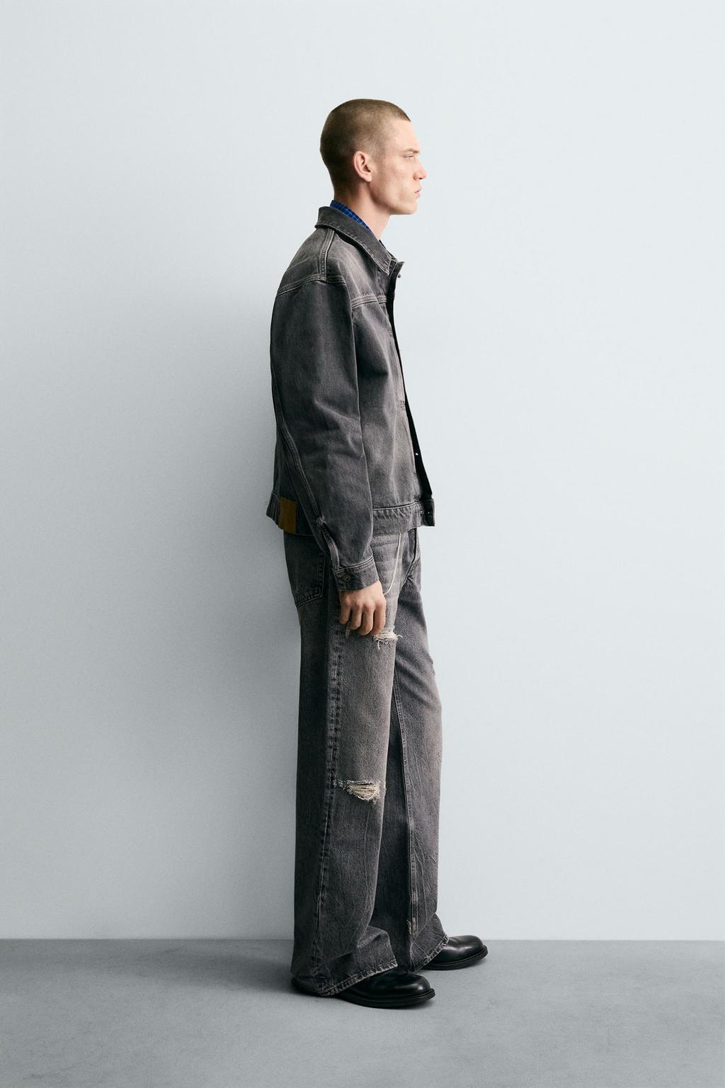 ДЖИНСОВАЯ КУРТКА С ЭФФЕКТОМ ПОТЕРТОСТИ